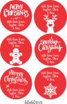 Personalised Christmas Gift Stickers - Red Christmas - Afrikaans