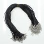 10Pcs Handmade Faux Leather Adjustable Braided Rope Necklaces Pendant Charms Findings Lobster Clasp String Cord
