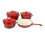Dream World -double Cast Iron Pot Set-set 7PC