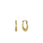 Sterling Silver & Yellow Gold Small Bold Creole Earrings