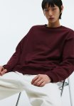 Loose Fit Sweatshirt - Burgundy