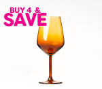 Buy 4 Wine Glass Amber 490ML For R199