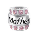C1194-C19829 - 925 Sterling Silver Mother European Charm Bead