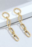 Modern Drop-link Earring - Gold