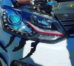 Vw Polo 6 Headlight GTI With Red Line Style Halogen Chrome Set 2010+
