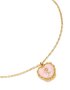 Tweens Gold Plated Stainless Steel Enamel Flower Heart Necklace