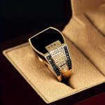 Domineering Men's Black Oil Drip Ring Business Men's Classic Black And White Zircon Ring Men's Engagement Ring Birthday Party Bu