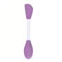 Dual-head Silicone Face Mask Brush & Cleansing Tool - Purple