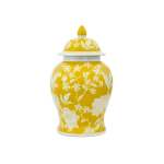 Blossoms Ginger Jar Yellow & White