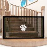Secure Portable Pet Safety Gate For Doorways - Quick-fold Mesh Fence For Small Dogs - Adjustable Childproof Durable Design For H