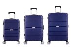 Globus Rogue 3 Piece Luggage Trolley Set Navy
