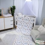 Fleece Blanket Dotty Drawing Safari Plain
