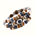 1PC Cowhide Bracelet Pu Leather Bracelet