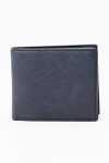 Leather Bi-fold Wallet Navy