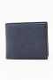 Leather Bi-fold Wallet Navy