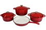 Authentic - 7 Piece New Design Dutch Pot Cookware Sets Cast Iron