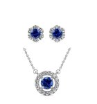 DESTINY Petal September sapphire Birthstone Set With Swarovski Crystals