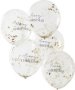 A Touch Of Gold Sparkle Merry Christmas Confetti Balloons Pack Of 5