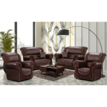 City 4 Piece Lounge Suite Brown