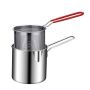 304 Stainless Steel Frying Pan Household Small Oil Pan With Filter Screen