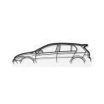 Steel Silhouette Wall Art - Vw Golf MK8 R-line 1200X425X2MM - Autostyle Motorsport South Africa