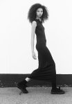 Mermaid-skirt Bodycon Dress - Black