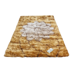 Smte Quality Heavy Duty Fluffy shaggy Rug & Tieback PERSIA-01 Gold With Keychain