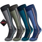 Outdoormaster Thermolite Merino Wool Ski Socks Compression Thermal Snowboarding Socks For Men & Women Cold Weather