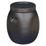 50 Litre Storage Drum - Open Head With Screw-on Lid - Black
