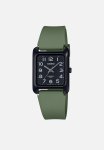 Casio Analog White Square Number Dial Watch - Green