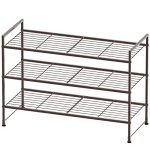 Simple Houseware 3-TIER Stackable Shoes Rack Storage Shelf Bronze