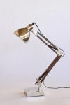 Silver & Black Wood Desk Lamp Square Base 73CM