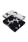 Cotton Knit Throw - Monochrome Reversible