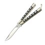 ACE Butterfly Knife - Black/silver Dot Handle