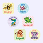 Pastel Merit Labels - Afrikaans