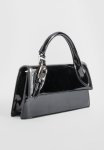 Vinyl Buckle Detail Grab Bag - Black