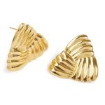 Goldair Gold Tri Weave Earrings