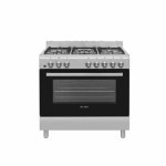ELBA 90CM Gas Stove And Gas Oven Silver 04 96CL 828