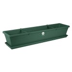 Sebor Sill Planter & Saucer & Clips 75CM Green Livestainable