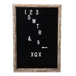 Black Plastic Letter Board 31 X 22CM & Desk Easel Stand Combo