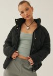 Quinn Quilted Longline Puffer Jacket - Black