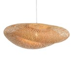 Tidal Bloom Wood And Bamboo Pendant Light - Small Large - Large