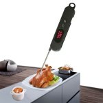 2 Pcs Folding Digital Meat Thermometer Probe Wireless Instant Read Kitchen Cooking Food Long Stainless Steel Probe Bbq Thermomet