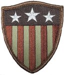 Cap America Shield Stars Stripes Usa Flag Iron On Patch 3.0 Inches