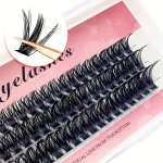Mixed Lengths 12-16MM Faux Mink Eyelashes Lightweight Self-grafting Extensions 3D Effect Super Thin Band Eye-enlarging Natural L