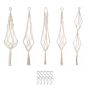Macrame Planter Hangers 5 Pack Hanging Plant Holders Perfect Pot Hanger