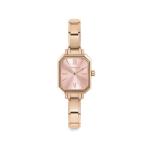 Paris Rose Gold Pink Rectangular Watch