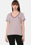 Levi's Perfect V Neck - Penny Stripe Rose Taupe