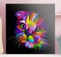 CAT Painted Rainbow Wall Art Canvas