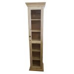 Louiza Bookshelf 2000X400 Glass Doors Raw - Mb Pine